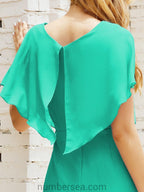 Vestidos de Baile de Regreso a Casa Sin Mangas Largo a la Rodilla Modelo 28021