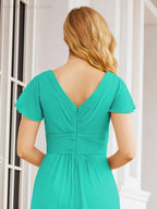 Vestidos de cerimónia de baile Numbersea para mãe da noiva, mangas curtas, vestido de madrinha 28047 