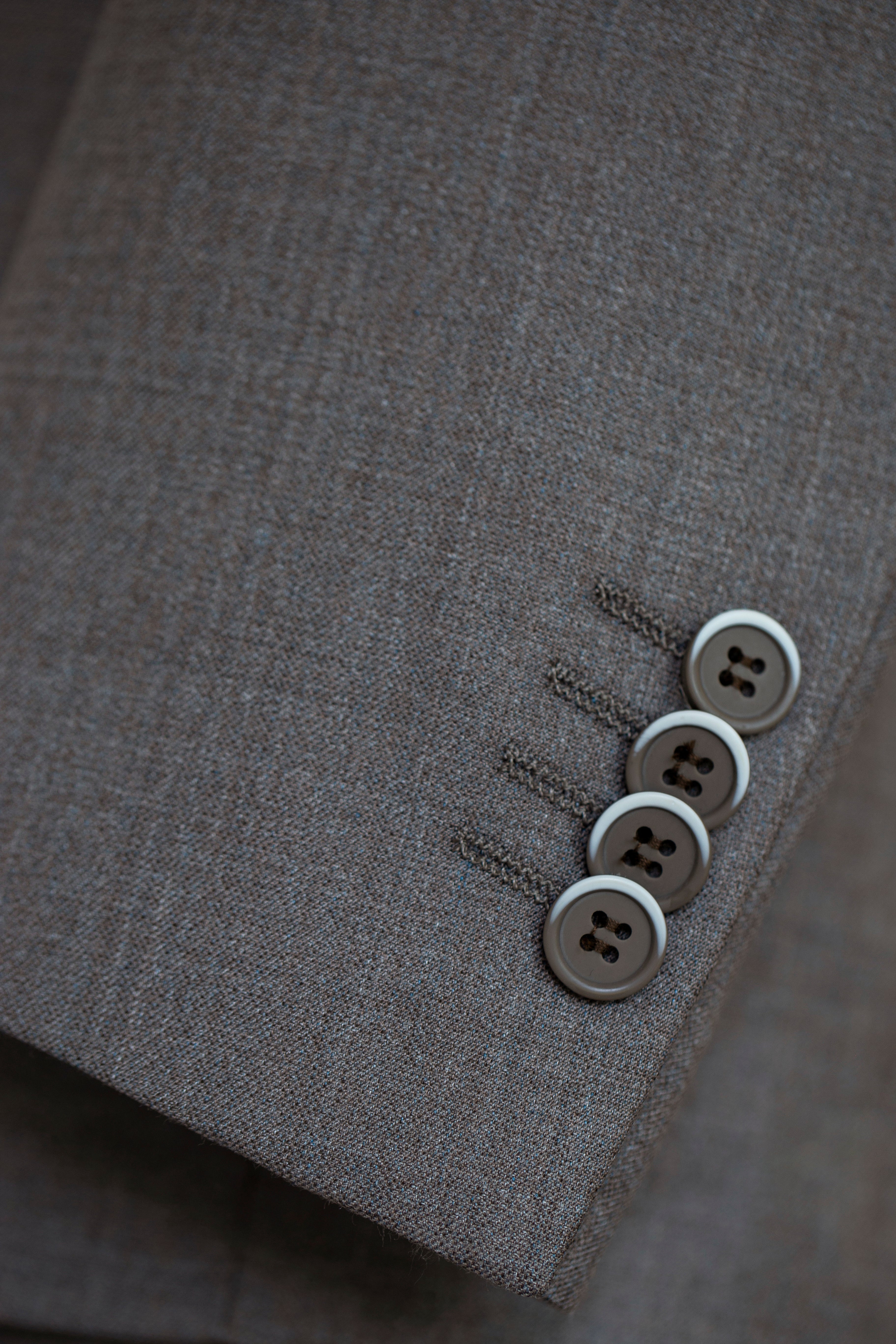 Taupe Wool 3-Piece Wedding Suit | Tailored Groom & Groomsmen Attire