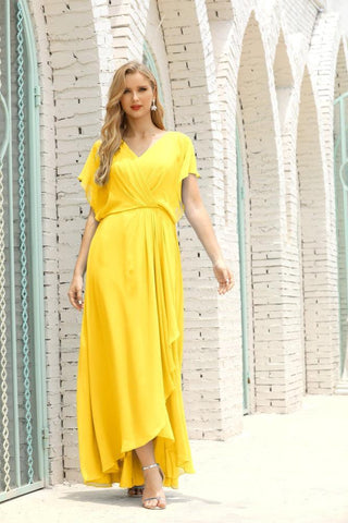 Numbersea  Mother of The Bride Dresses Plus Size V-Neck Floor Length Formal Prom Dress for Wedding Guest 28020
