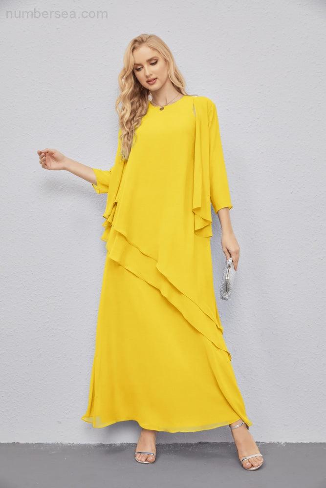 Mother of Bride Dresses with Open Front Lightweight Cardigan Formal Prom Gown  28081