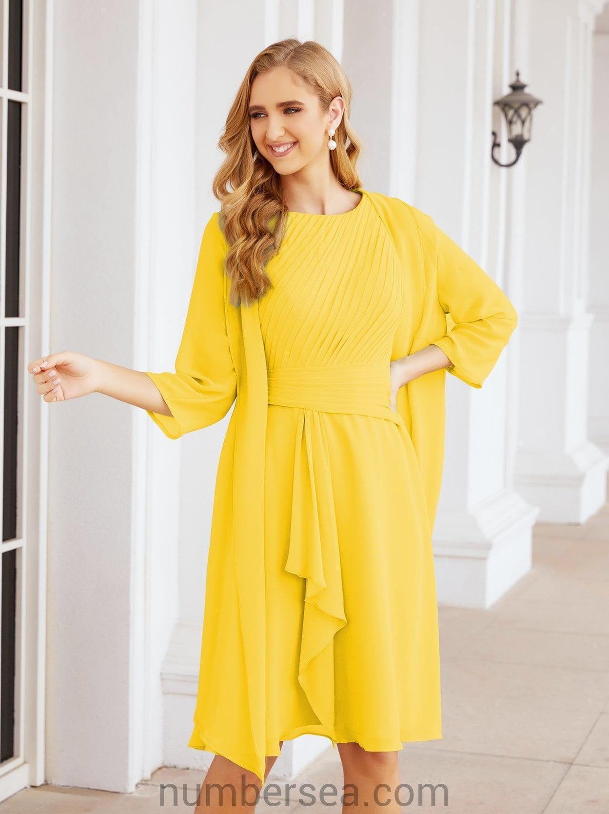 Vestidos para mãe da noiva Numbersea Vestido de baile Vestido casual plissado 28065 