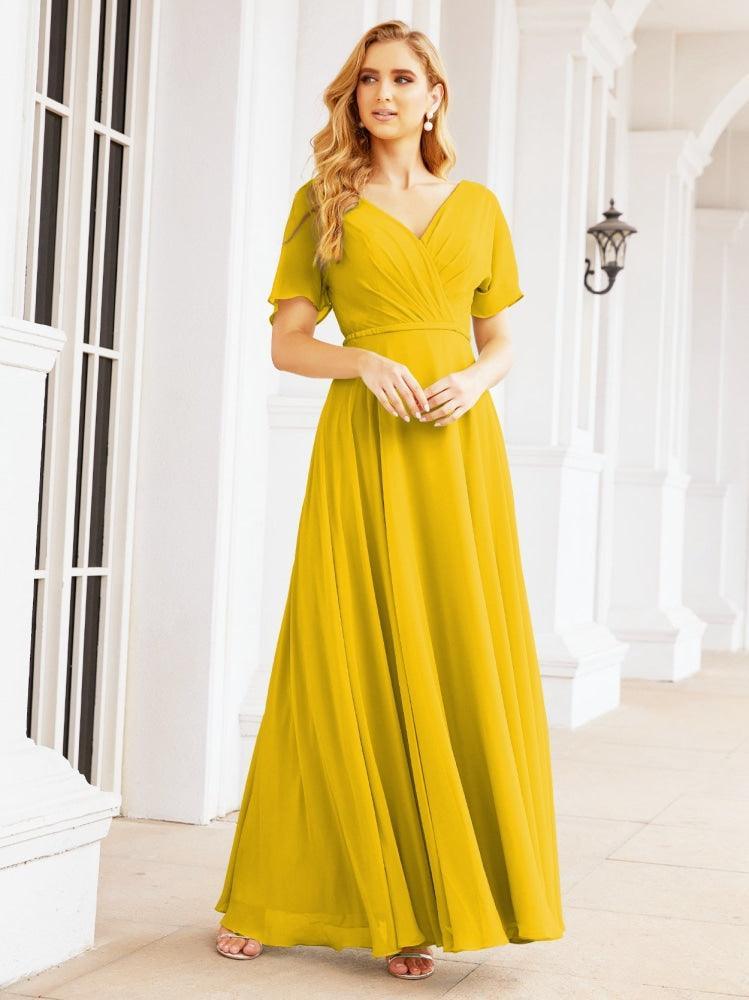 Vestidos de cerimónia de baile Numbersea para mãe da noiva, mangas curtas, vestido de madrinha 28049 