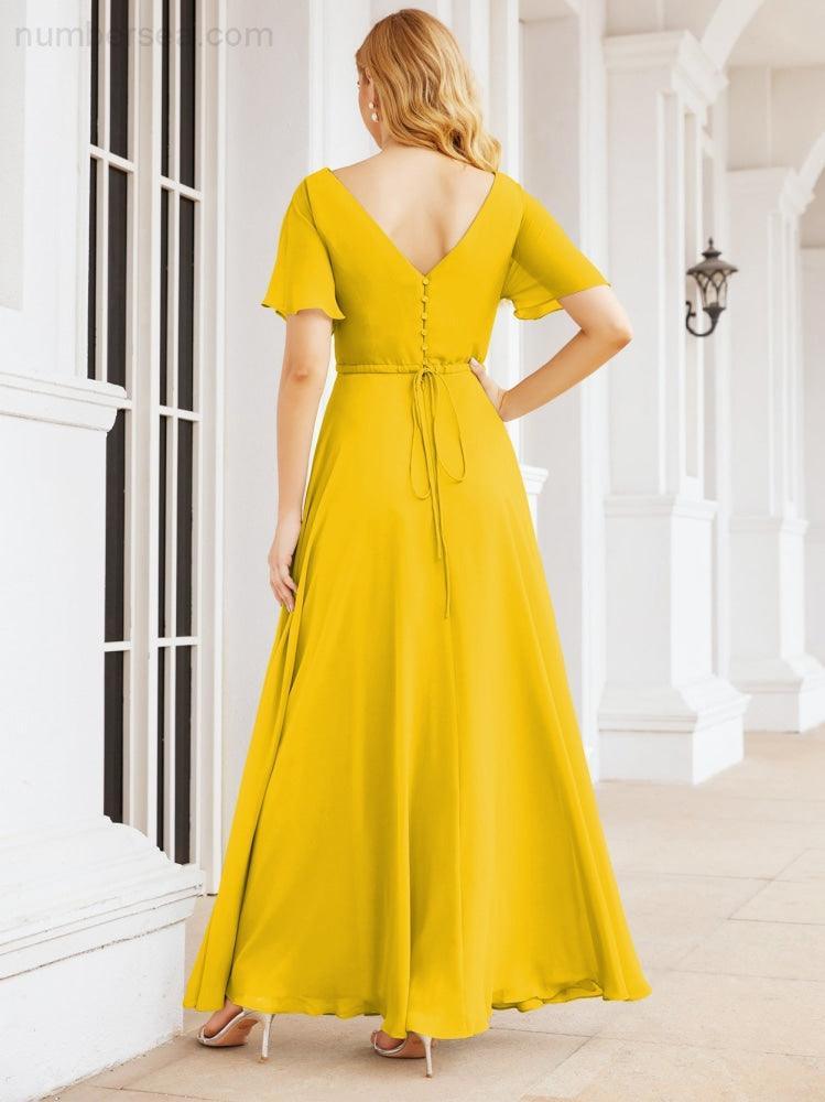 Vestidos de cerimónia de baile Numbersea para mãe da noiva, mangas curtas, vestido de madrinha 28049 