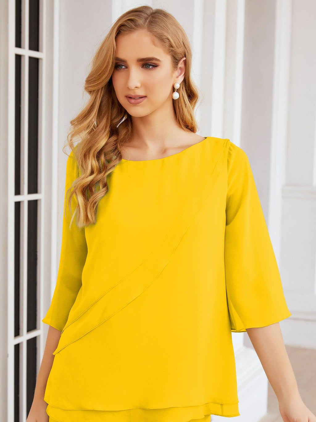 Vestido elegante de 2 peças para mãe da noiva Numbersea, tamanho grande, com folhos, camadas, roupão prateado 28064 