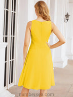 Vestidos para mãe da noiva Numbersea Vestido de baile Vestido casual plissado 28065 