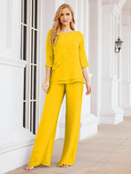 Vestido elegante de 2 peças para mãe da noiva Numbersea, tamanho grande, com folhos, camadas, roupão prateado 28064 