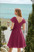 Knie langes Homecoming-Kleid Formell Cocktail Abschlussballkleid 28013