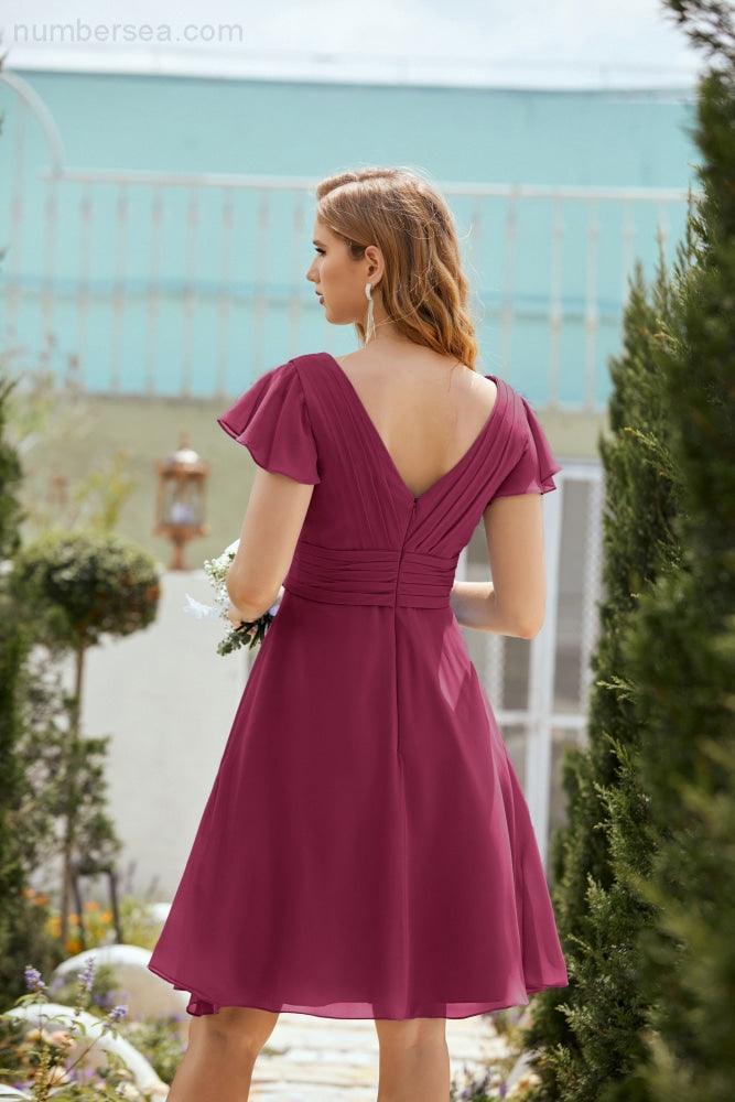 Knie langes Homecoming-Kleid Formell Cocktail Abschlussballkleid 28013