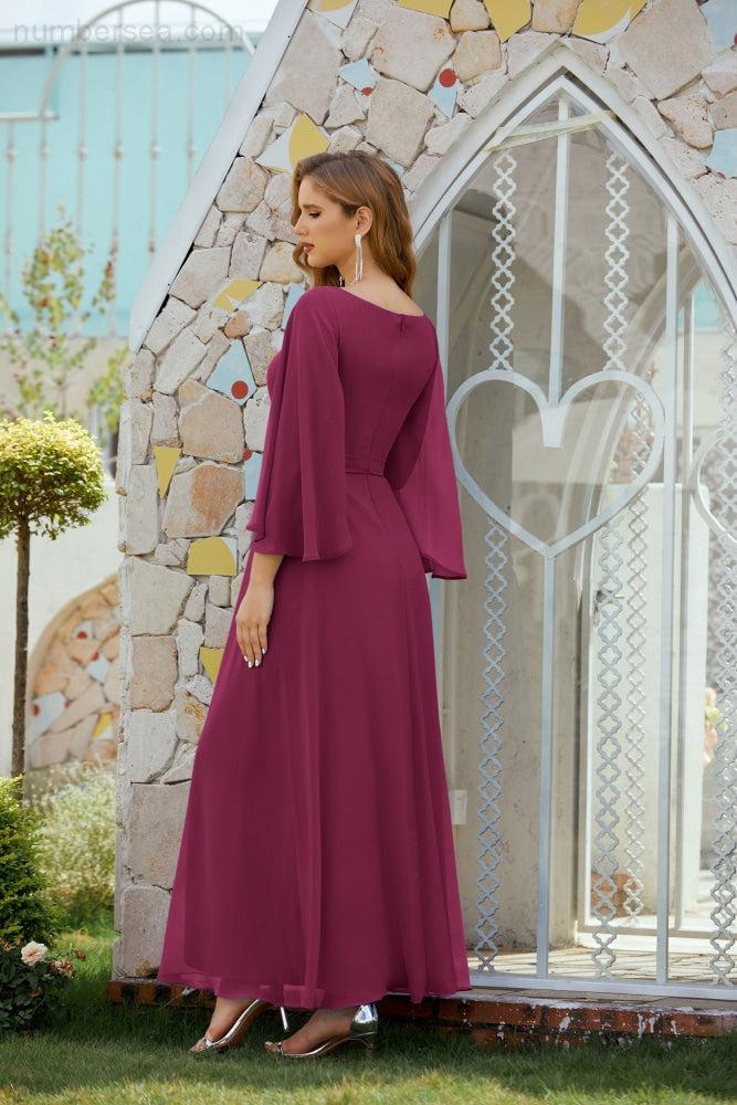 Vestidos para a mãe da noiva Numbersea Vestido de cerimónia para convidada de casamento 28012 