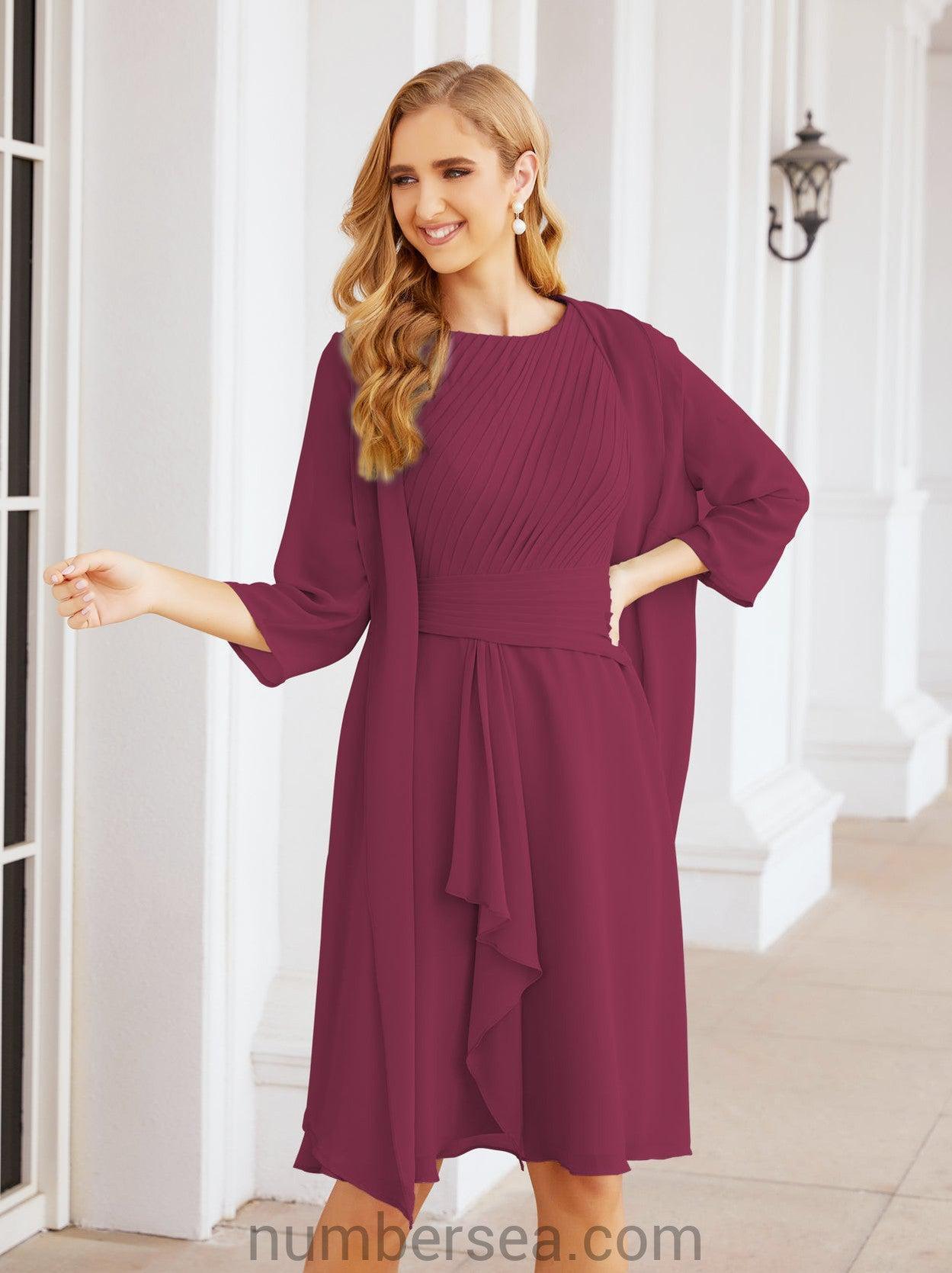 Vestidos para mãe da noiva Numbersea Vestido de baile Vestido casual plissado 28065 