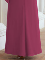 Vestido de festa formal comprido Numbersea com capa e folhos 28026 