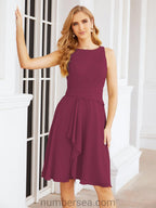 Vestidos para mãe da noiva Numbersea Vestido de baile Vestido casual plissado 28065 