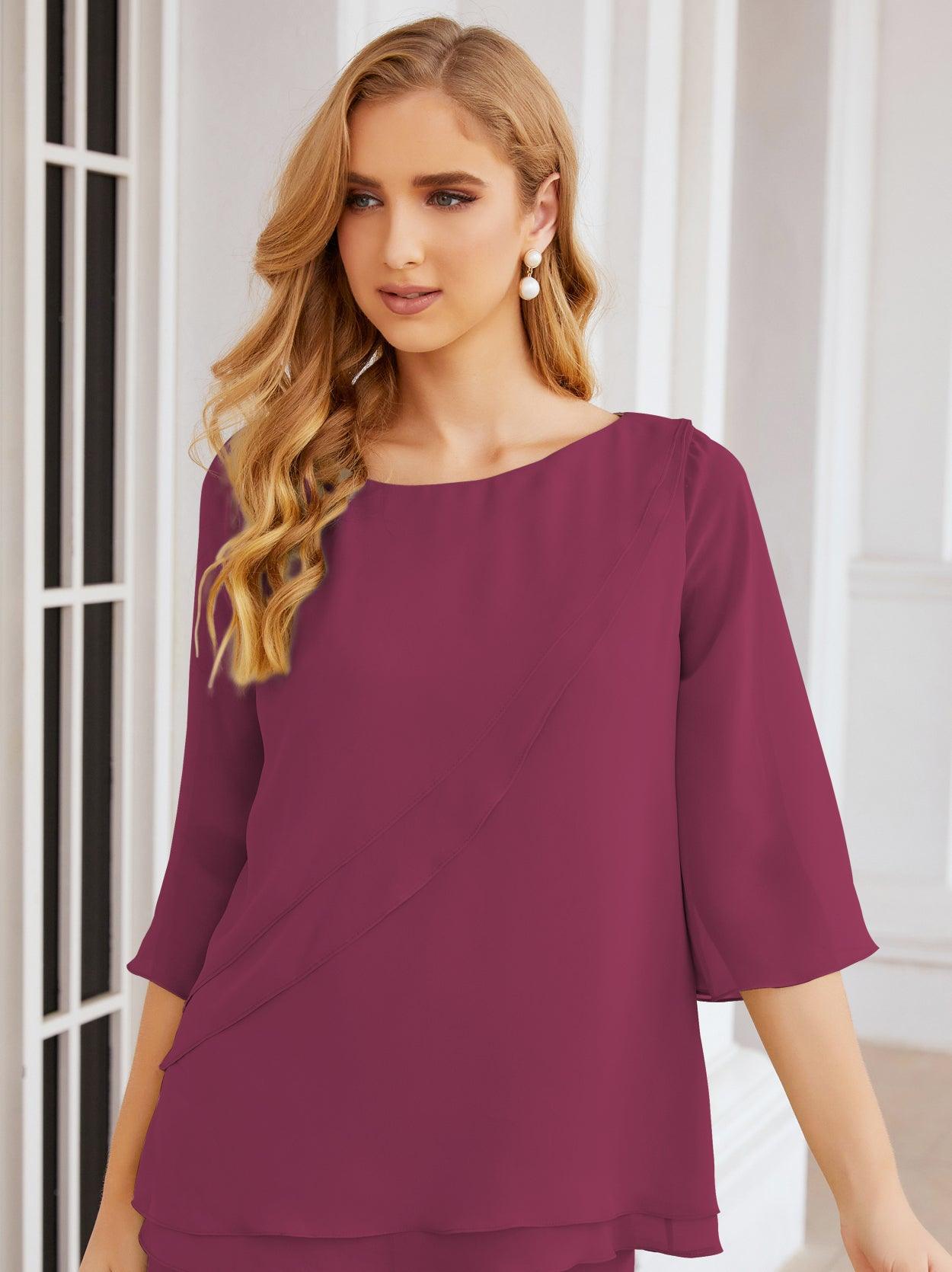 Vestido elegante de 2 peças para mãe da noiva Numbersea, tamanho grande, com folhos, camadas, roupão prateado 28064 