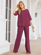 Vestido elegante de 2 peças para mãe da noiva Numbersea, tamanho grande, com folhos, camadas, roupão prateado 28064 