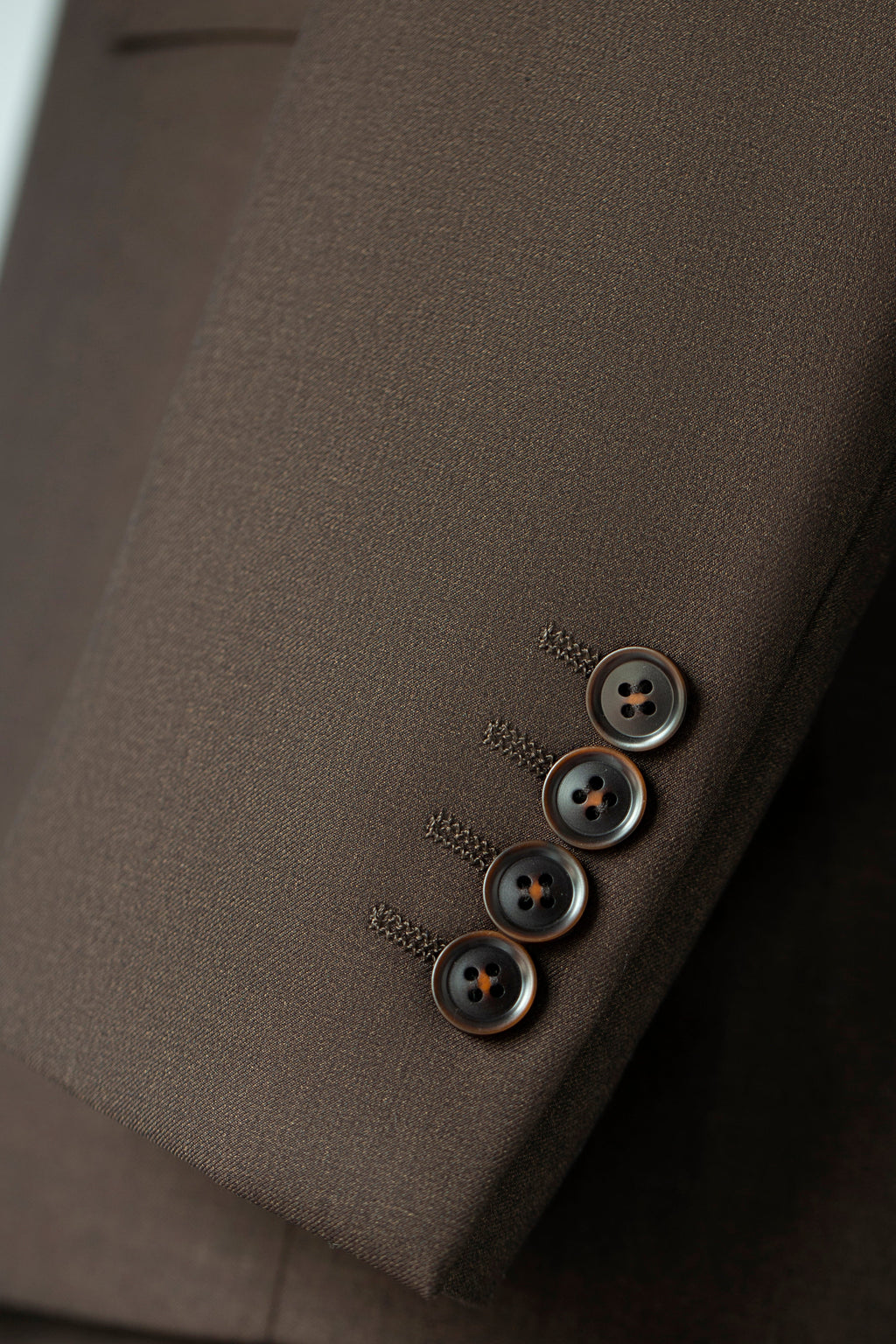 Double-Breasted Dark Brown Wool Suit | Tailored Formal Groom & Business Suit