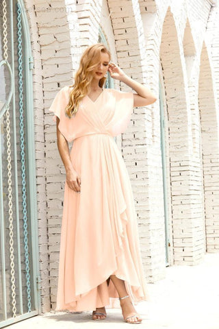 Numbersea  Mother of The Bride Dresses Plus Size V-Neck Floor Length Formal Prom Dress for Wedding Guest 28020