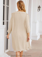 Vestidos para mãe da noiva Numbersea Vestido de baile Vestido casual plissado 28065 