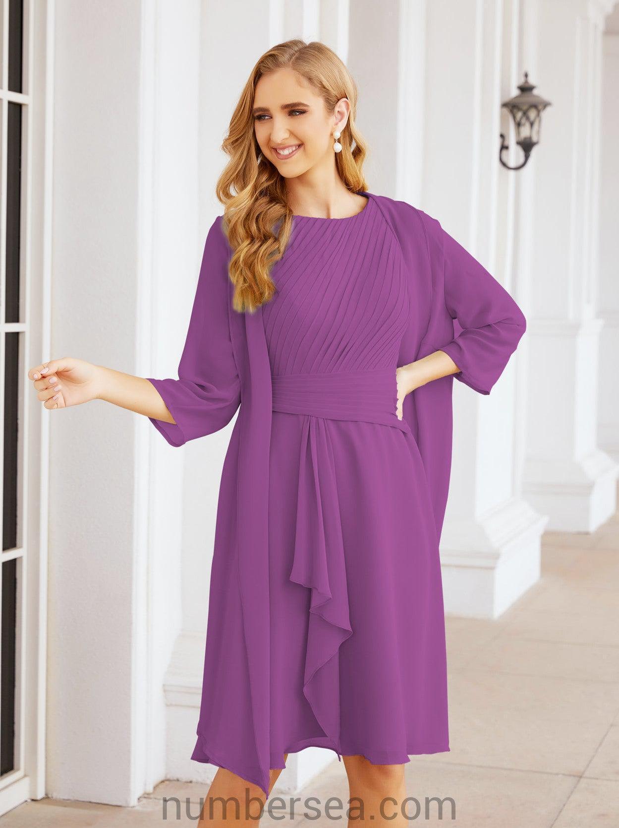 Vestidos para mãe da noiva Numbersea Vestido de baile Vestido casual plissado 28065 