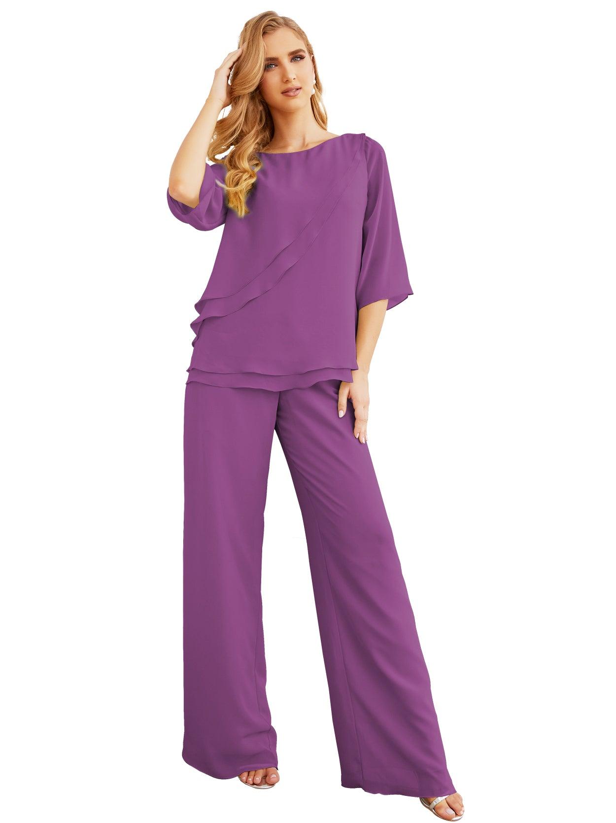 Vestido elegante de 2 peças para mãe da noiva Numbersea, tamanho grande, com folhos, camadas, roupão prateado 28064 