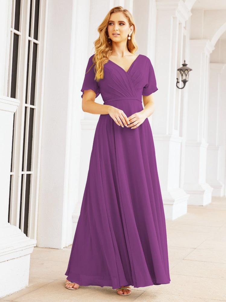 Vestidos de cerimónia de baile Numbersea para mãe da noiva, mangas curtas, vestido de madrinha 28049 