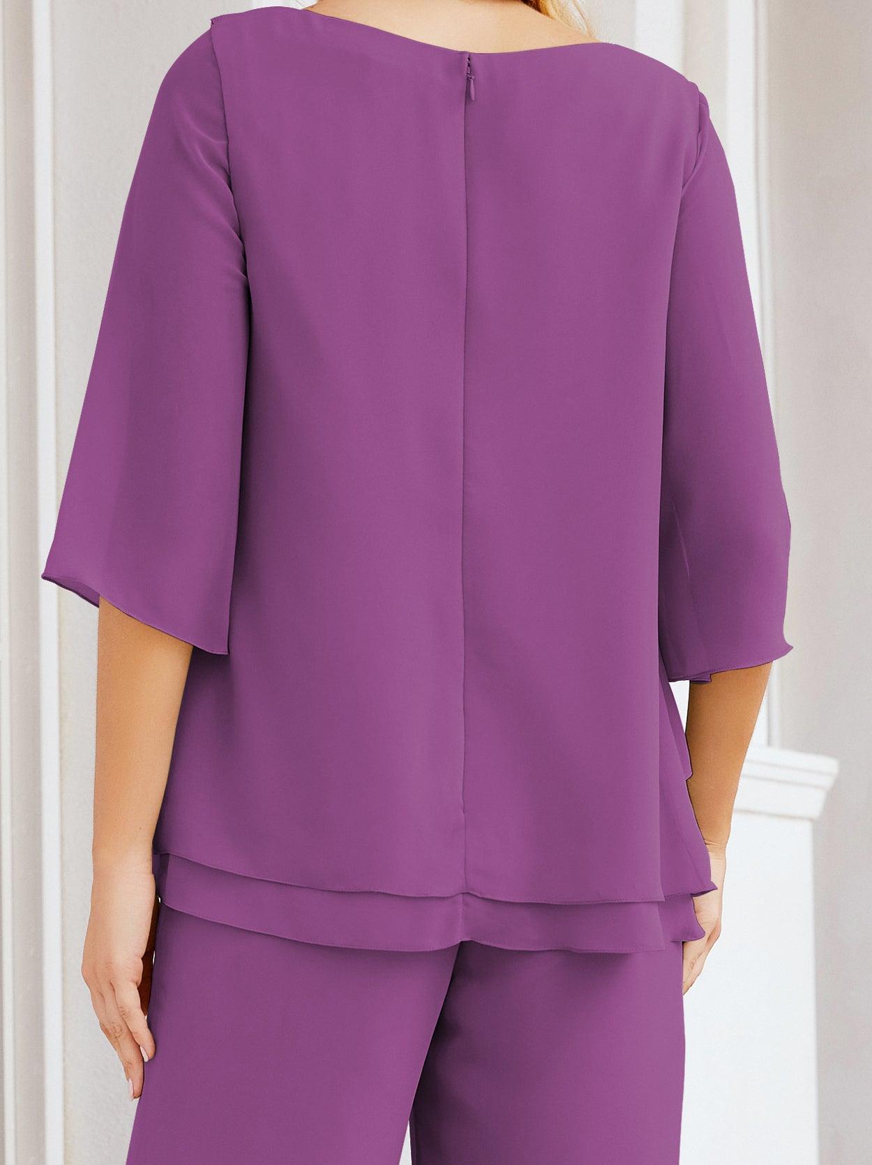 Vestido elegante de 2 peças para mãe da noiva Numbersea, tamanho grande, com folhos, camadas, roupão prateado 28064 