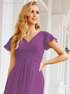 Vestidos de cerimónia de baile Numbersea para mãe da noiva, mangas curtas, vestido de madrinha 28047 