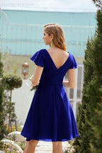 Knie langes Homecoming-Kleid Formell Cocktail Abschlussballkleid 28013