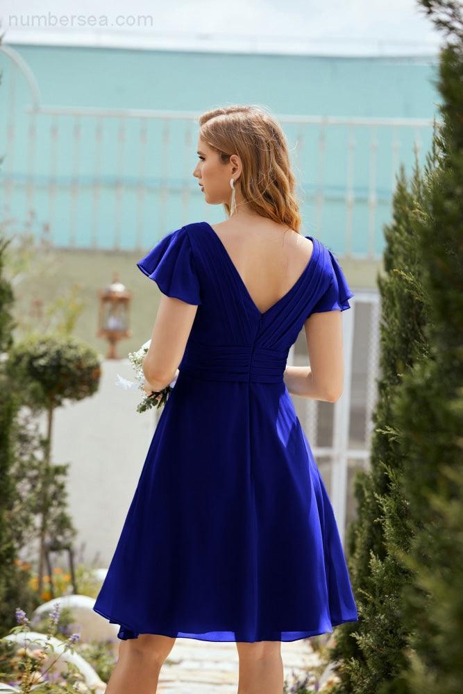 Knie langes Homecoming-Kleid Formell Cocktail Abschlussballkleid 28013