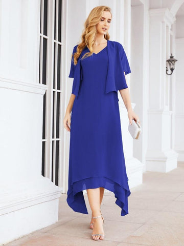 Numbersea Two-Piece A-line Mother of The Bride Dress Formal Party Gown Dress 28073