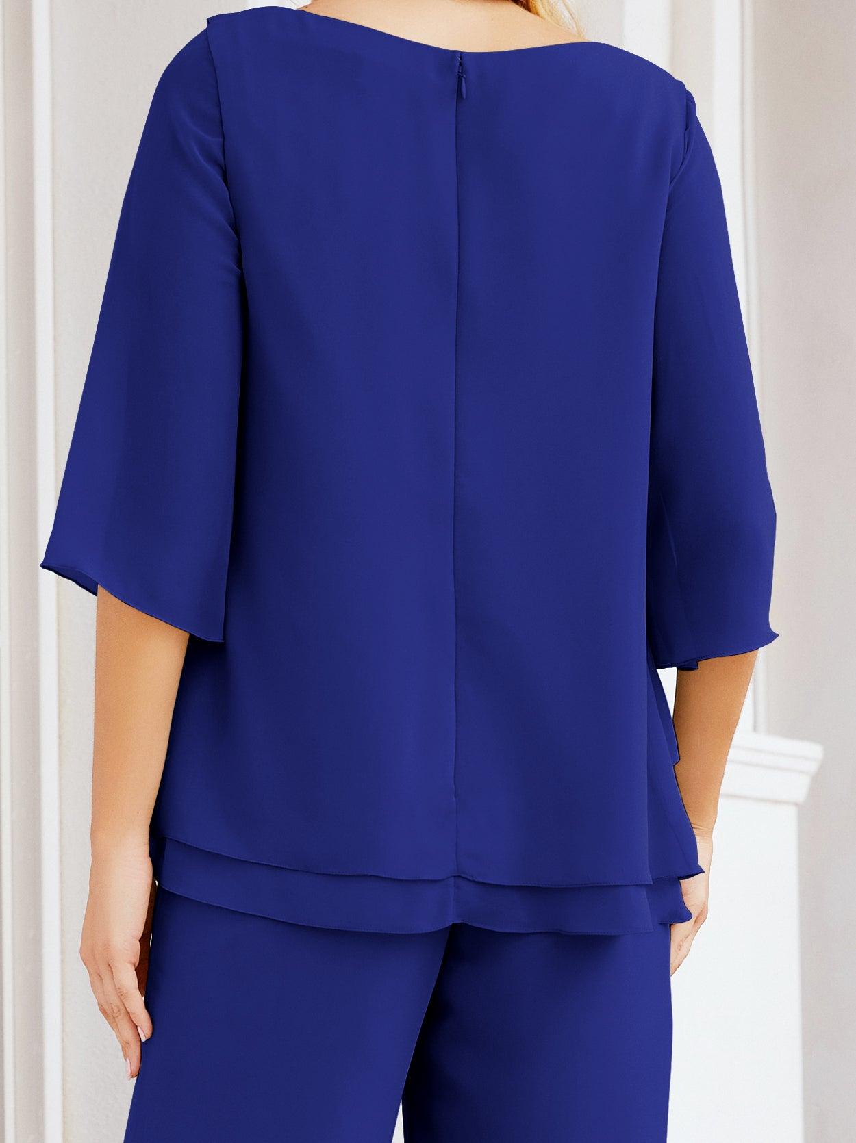 Vestido elegante de 2 peças para mãe da noiva Numbersea, tamanho grande, com folhos, camadas, roupão prateado 28064 