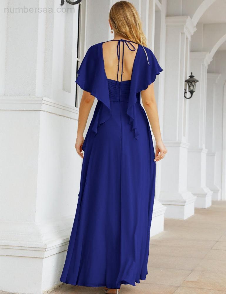 Numbersea Bridesmaid Dresses Backless Formal Prom Gowns for Evening Party Mother of The Bride Dress 28040