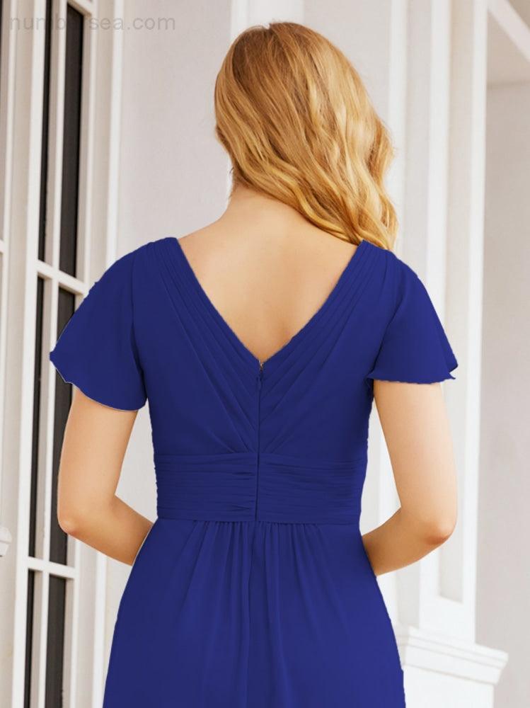 Vestidos de cerimónia de baile Numbersea para mãe da noiva, mangas curtas, vestido de madrinha 28047 