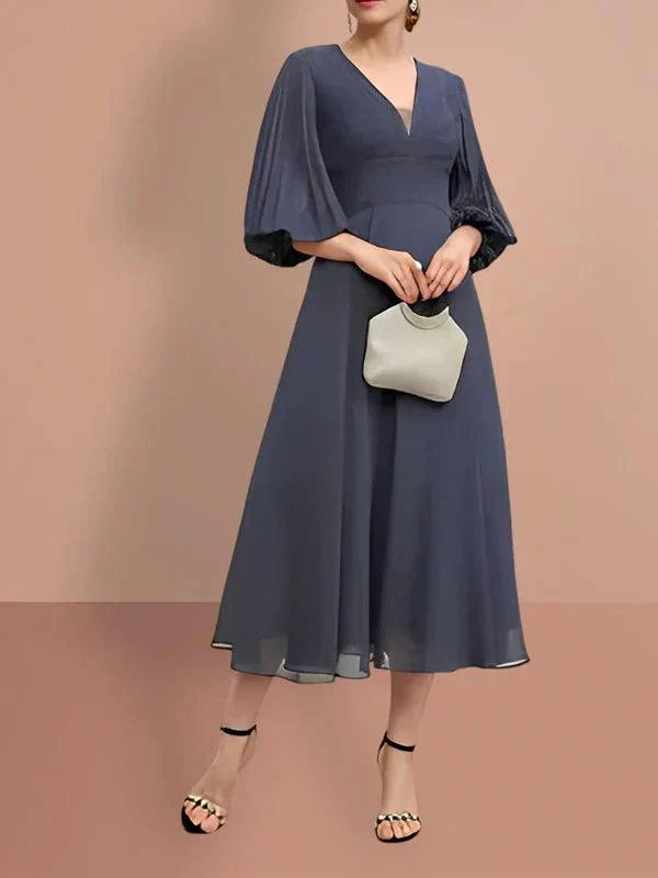 Mother Of The Bride Dresses A-Line Half Sleeves V Neck