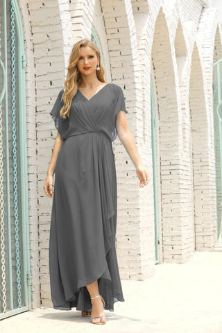 Numbersea  Mother of The Bride Dresses Plus Size V-Neck Floor Length Formal Prom Dress for Wedding Guest 28020