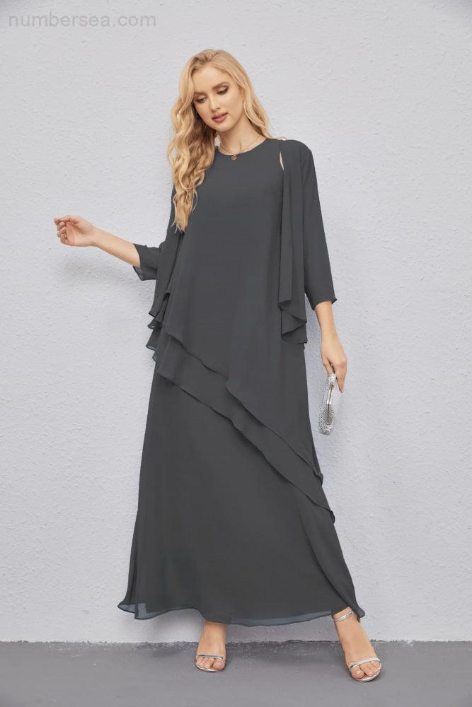 Mother of Bride Dresses with Open Front Lightweight Cardigan Formal Prom Gown  28081