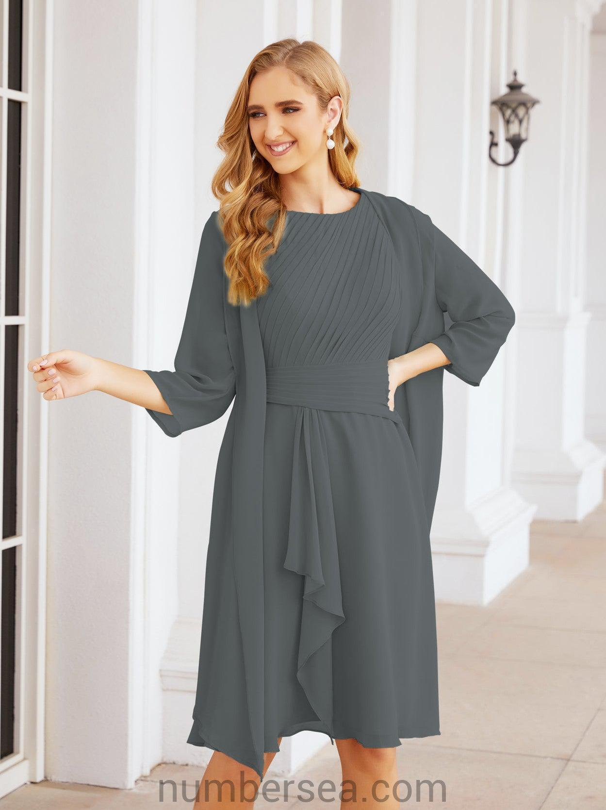 Vestidos para mãe da noiva Numbersea Vestido de baile Vestido casual plissado 28065 