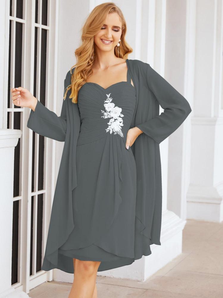 Vestidos de noiva para mãe da noiva Numbersea com aplicações de renda para convidados de casamento 28066 