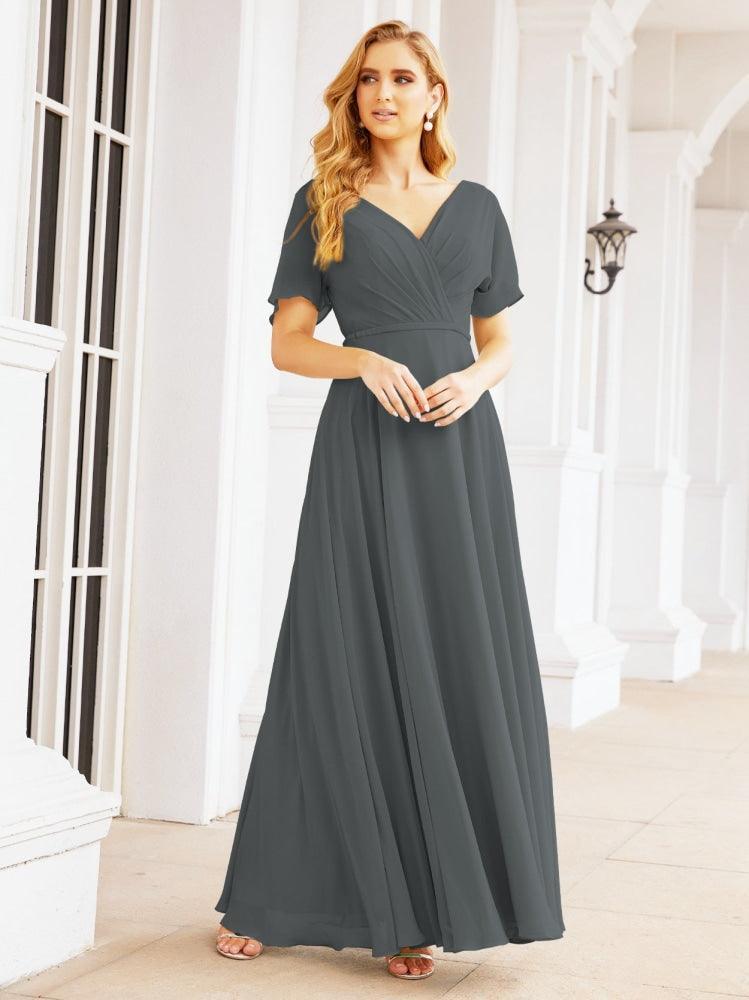 Vestidos de cerimónia de baile Numbersea para mãe da noiva, mangas curtas, vestido de madrinha 28049 