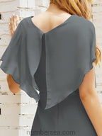 Vestidos de Baile de Regreso a Casa Sin Mangas Largo a la Rodilla Modelo 28021