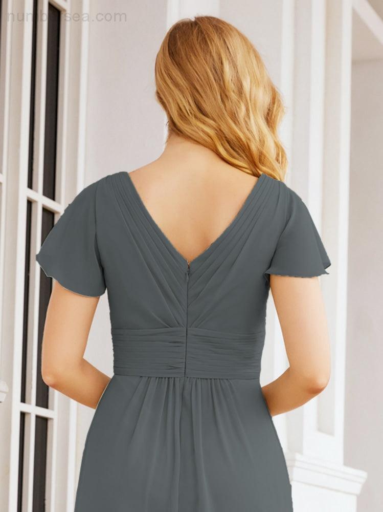 Vestidos de cerimónia de baile Numbersea para mãe da noiva, mangas curtas, vestido de madrinha 28047 