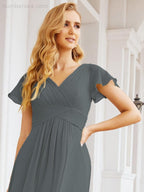 Vestidos de cerimónia de baile Numbersea para mãe da noiva, mangas curtas, vestido de madrinha 28047 