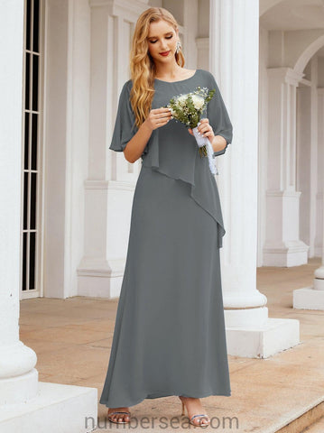 Numbersea Formal Party Gown Dress Long Mother of The Bride Dresses with Ruffle Cape 28026
