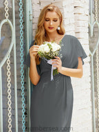 Vestidos de Baile de Regreso a Casa Sin Mangas Largo a la Rodilla Modelo 28021