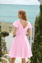 Knie langes Homecoming-Kleid Formell Cocktail Abschlussballkleid 28013