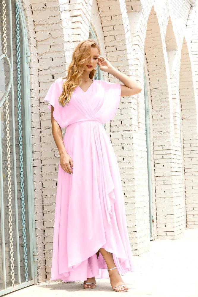 Numbersea  Mother of The Bride Dresses Plus Size V-Neck Floor Length Formal Prom Dress for Wedding Guest 28020