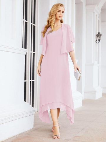 Numbersea Two-Piece A-line Mother of The Bride Dress Formal Party Gown Dress 28073