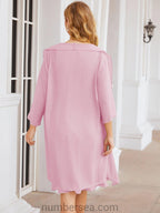 Vestidos para mãe da noiva Numbersea Vestido de baile Vestido casual plissado 28065 