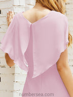 Vestidos de Baile de Regreso a Casa Sin Mangas Largo a la Rodilla Modelo 28021