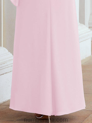 Numbersea Formal Party Gown Dress Long Mother of The Bride Dresses with Ruffle Cape 28026